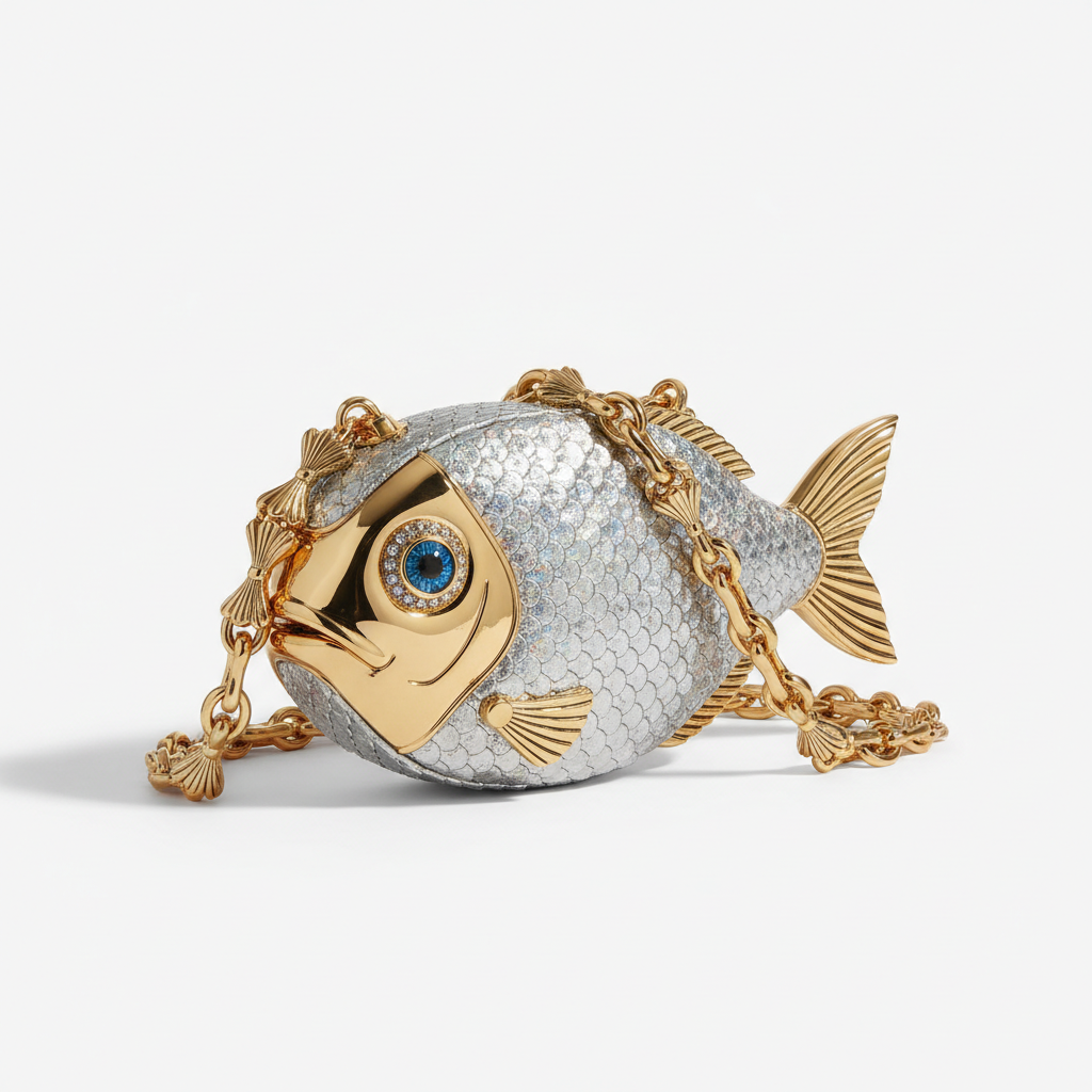 Moschino Fish schoudertas met ketting